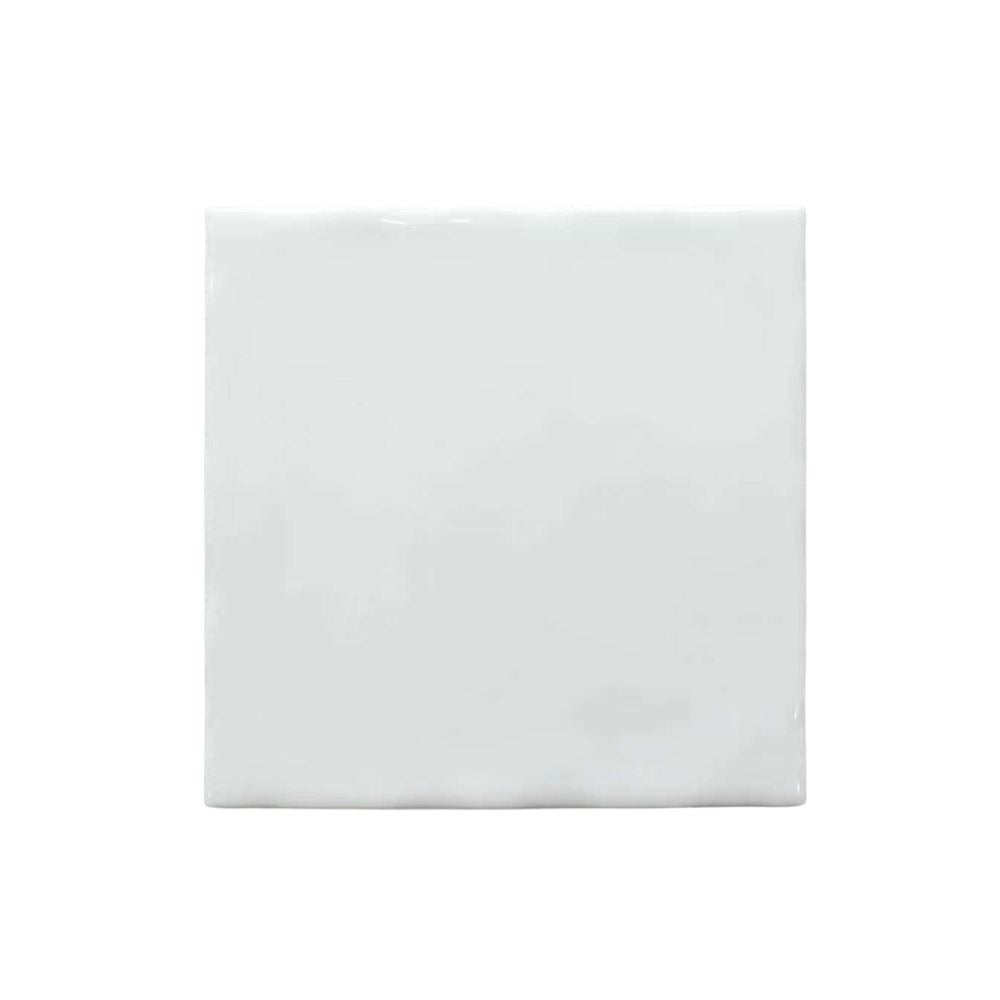 White Handmade Wavy Gloss 150x150, tiles laid together