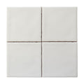White Handmade Wavy Matt 100x100, tiles laid together