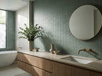 Wollemi Canopy Concave Finger Mosaic Matt 20x145 tiles in a room