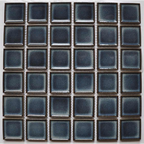 Wollemi Dusk Blue Concave Mosaic Gloss 48x48, tiles laid together