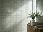 Wollemi Mangrove Concave Mosaic Gloss 48x48 tiles in a room