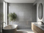 Yackandandah Blue Haze Matt 50x200 tiles in a room