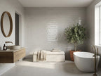 Yarra Pebble Gloss 75x300 tiles in a room