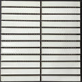 Yoso Concave Finger Off White Gloss 20x145 Finger Mosaic, tiles laid together