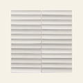Yoso Concave Finger White Matt 20x145 Finger Mosaic, true-scale swatch: 400 x 400 mm of wall at real size
