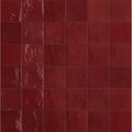 Bella Burgundy Gloss 100x100, tiles laid together
