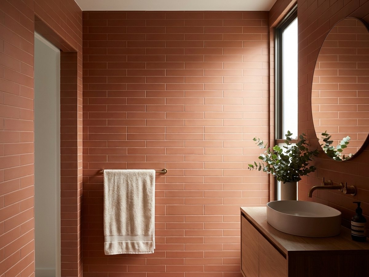 Terra Japanese Sticks Matt 50x300 Finger Mosaic tiles in a room