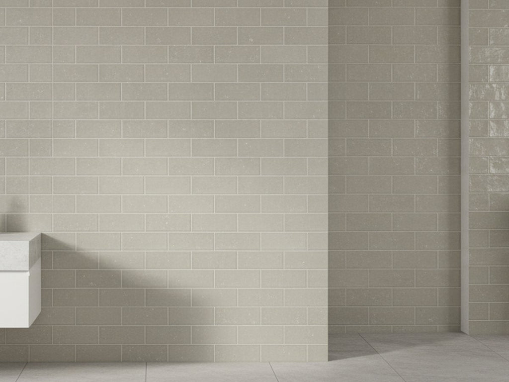 Wabisabi Porcelain Grey Glazed 60x227 tiles in a room