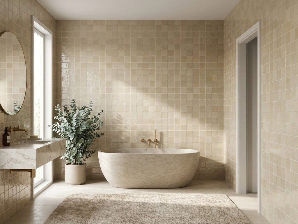 Bella Lana Gloss 100x100 tiles in a room
