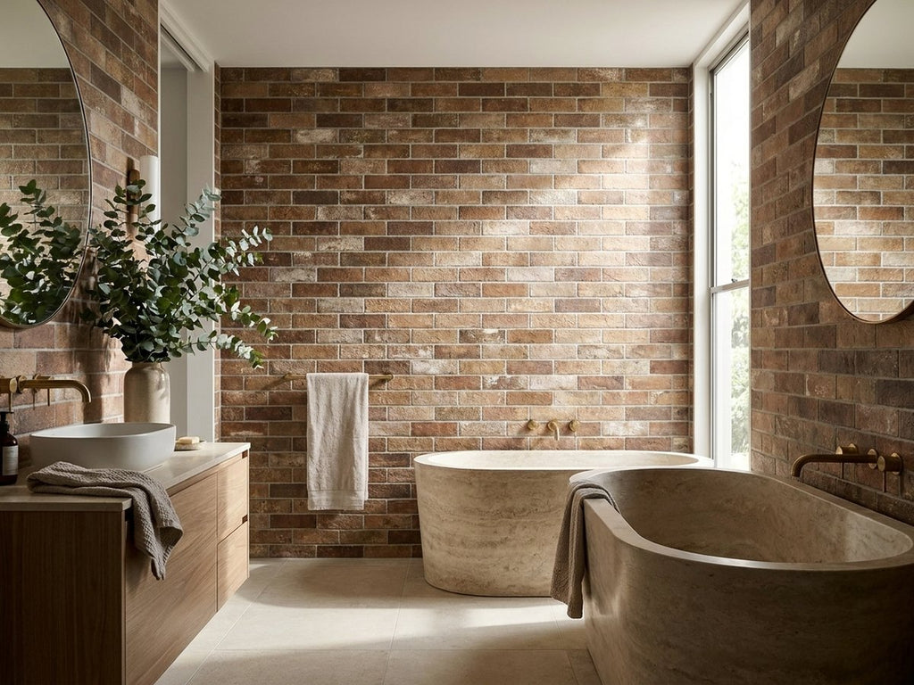 Bristol Red Brick 9 60x250 tiles in a room
