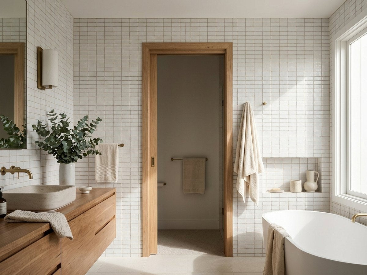 Masia White Matt 75x150 tiles in a room