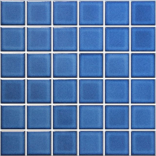 Pool Sorrento Smalt Blue Gloss 48x48 Mosaic tile