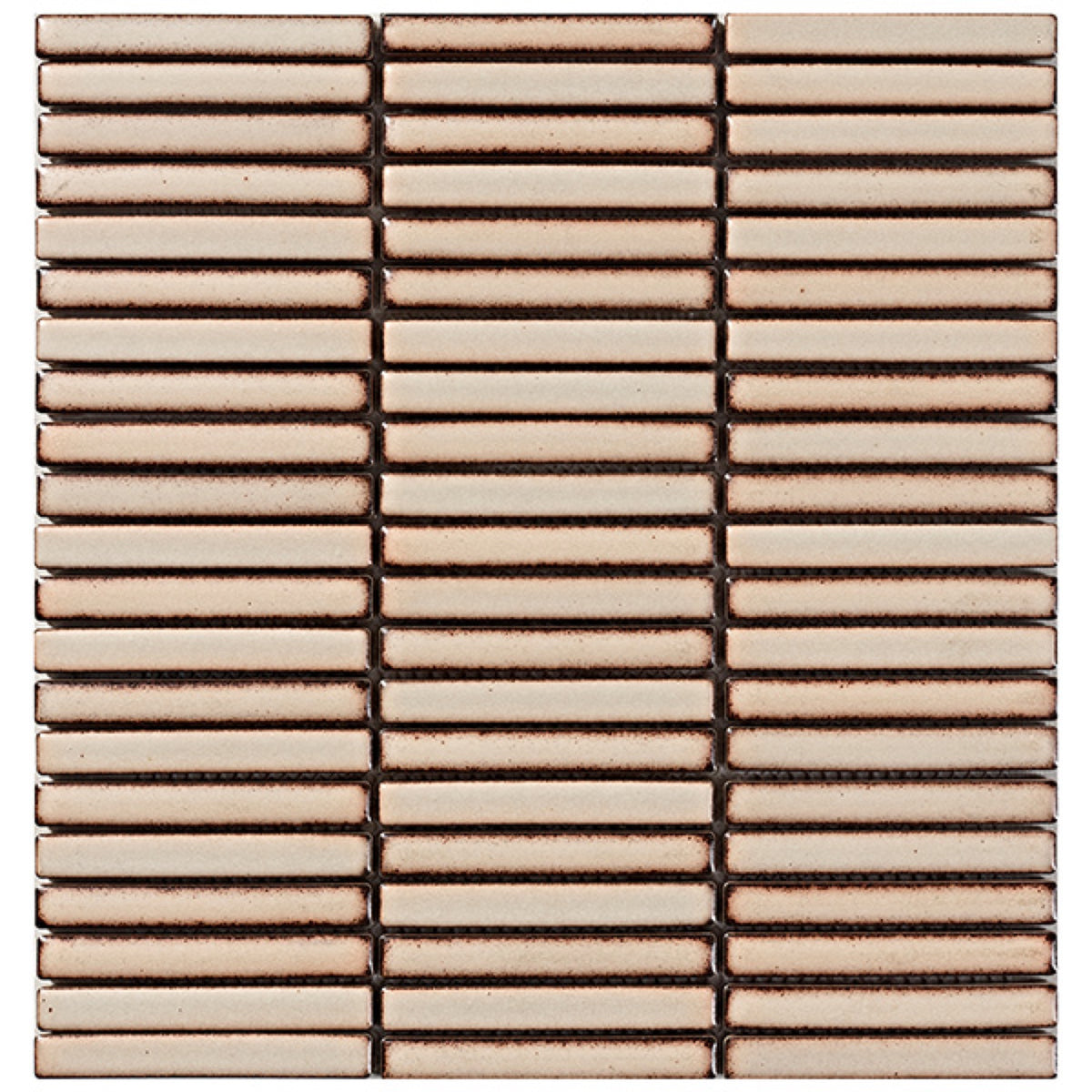 Shiki Sticks Clay Mist Porcelain Glazed 12x92 Finger Mosaic tile