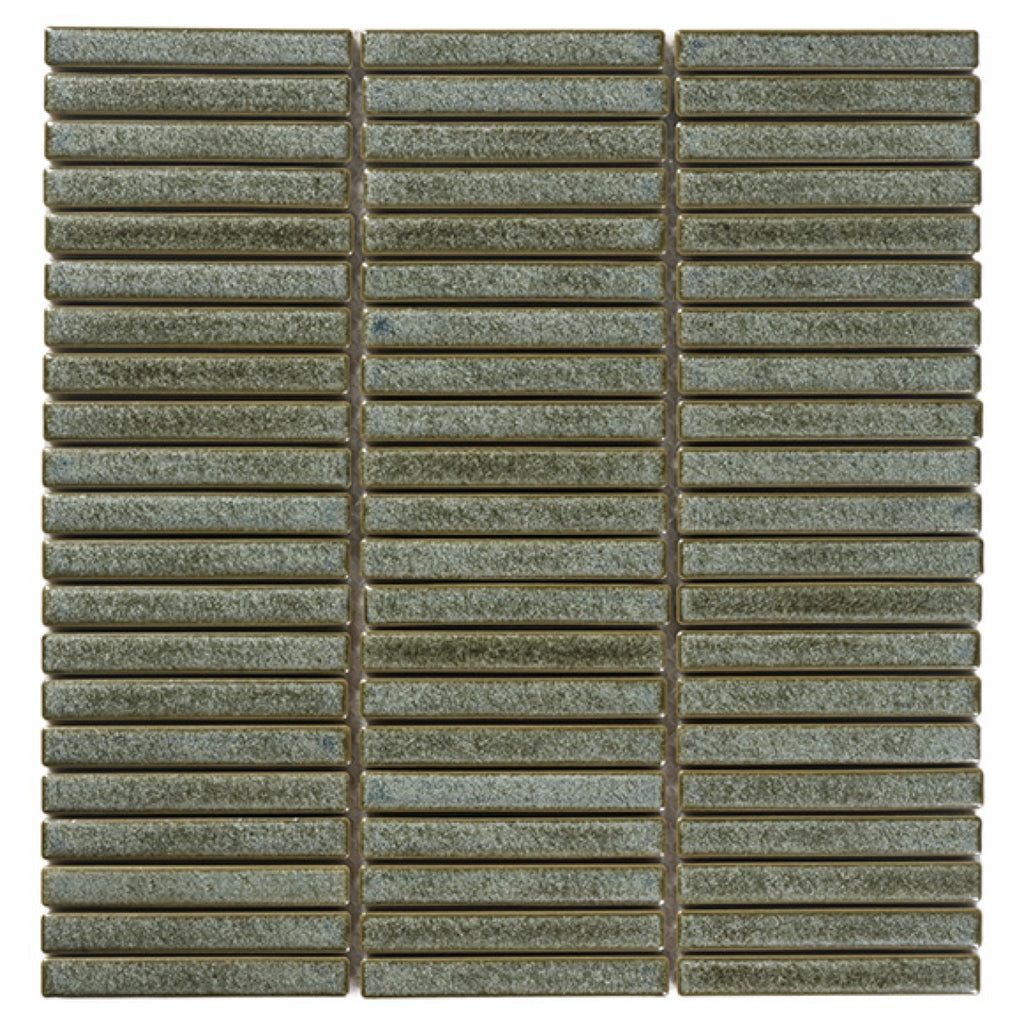 Shiki Sticks Pale Lagoon Porcelain Glazed 12x92 Finger Mosaic tile