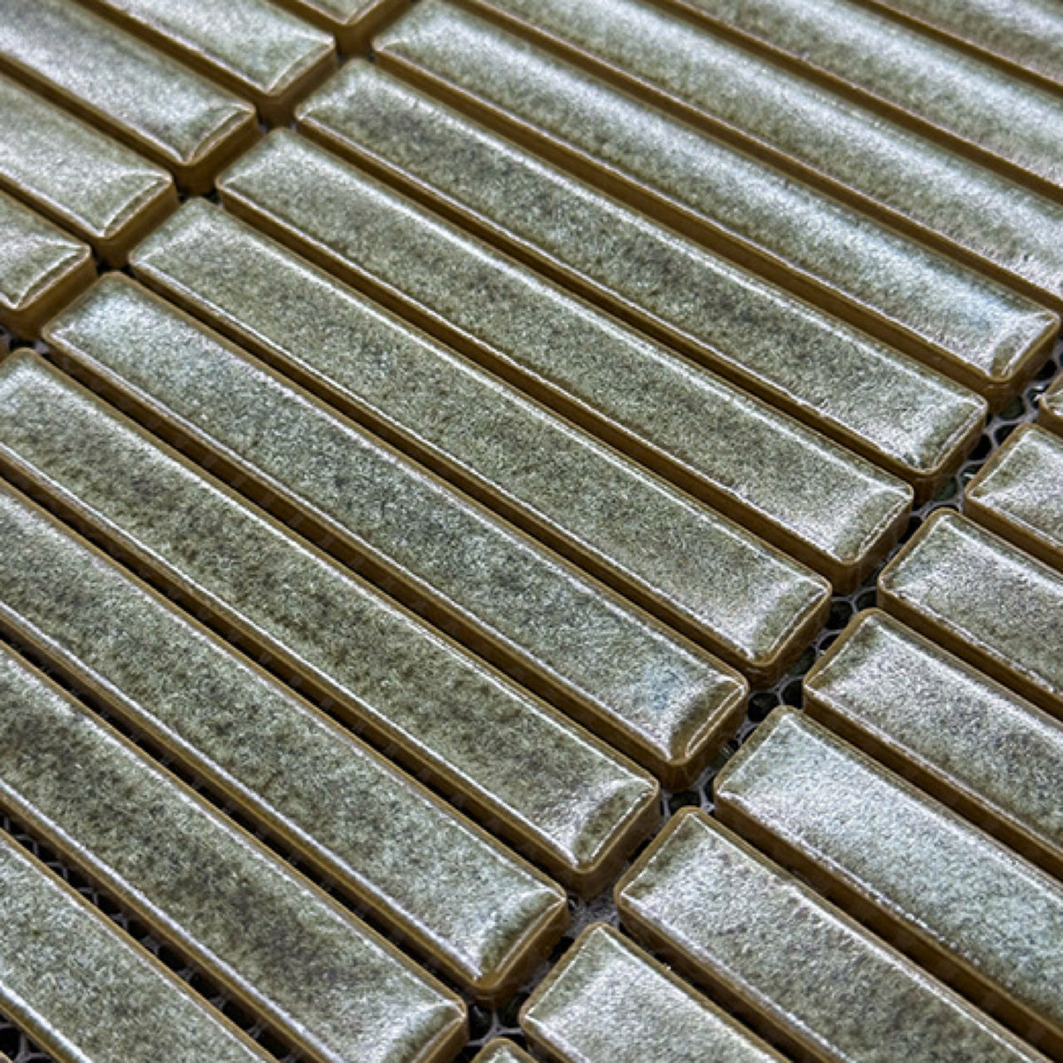 Shiki Sticks Pale Lagoon Porcelain Glazed 12x92 Finger Mosaic tile