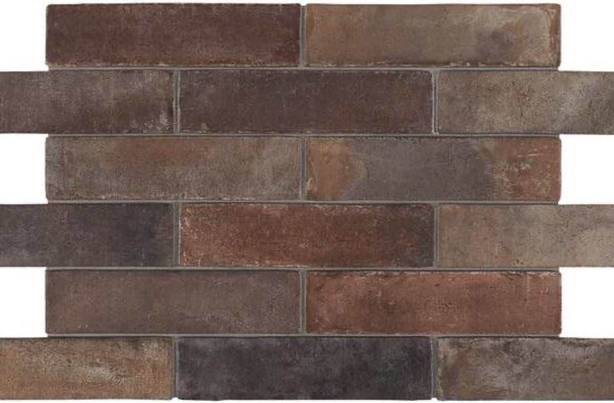 Terramix Marrone Matt 70x280 tiles in a room