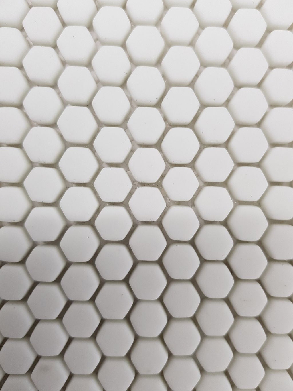 Tini Hexagon White Glass Matt 60x100 Mosaic tile