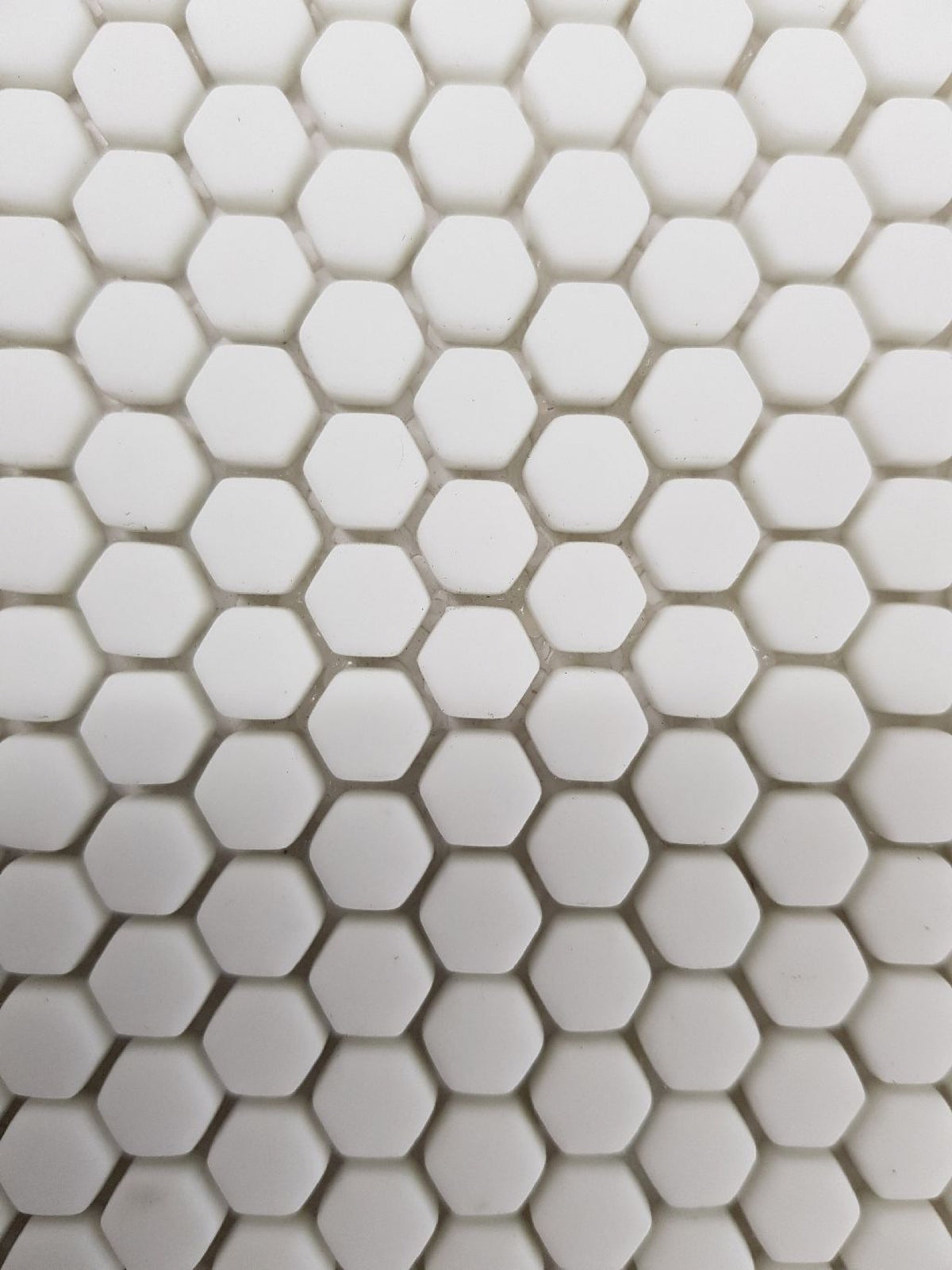 Tini Hexagon White Glass Matt 60x100 Mosaic tile