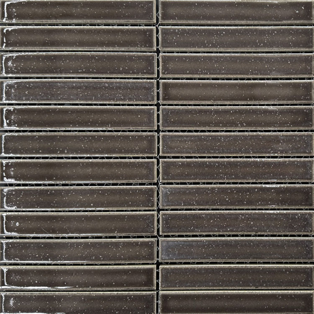 Wabisabi Finger Charcoal Glazed 22x147 Finger Mosaic tile