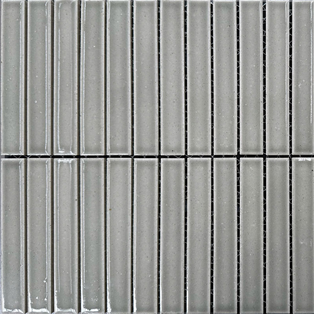 Wabisabi Finger Grey Glazed 22x147 Finger Mosaic tile