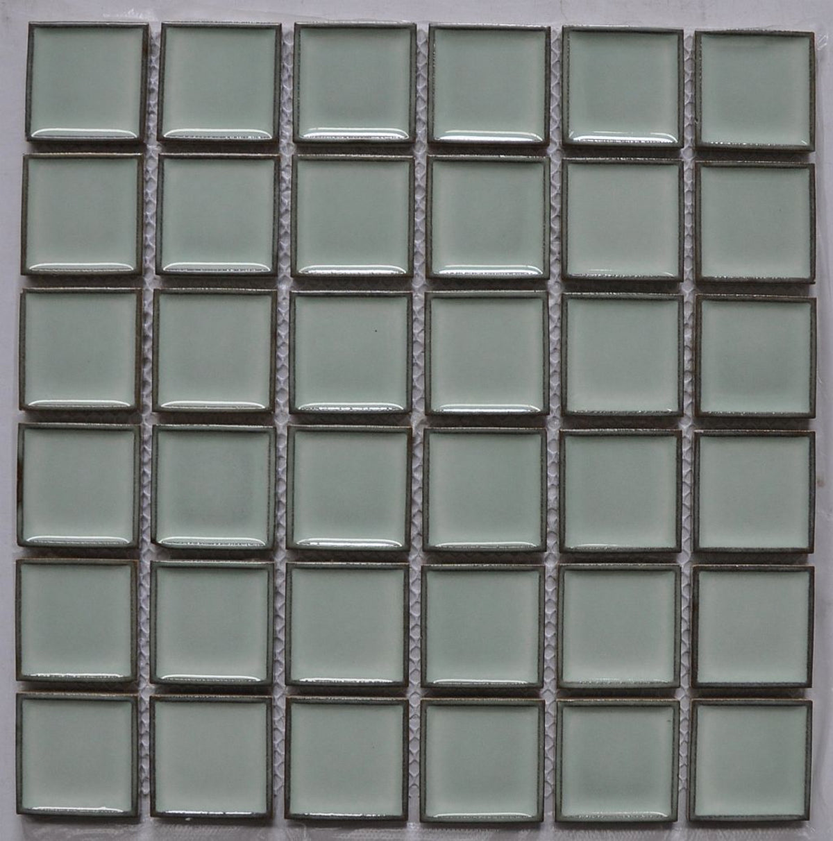 Water Green Concave Square Gloss 48x48 Mosaic tile