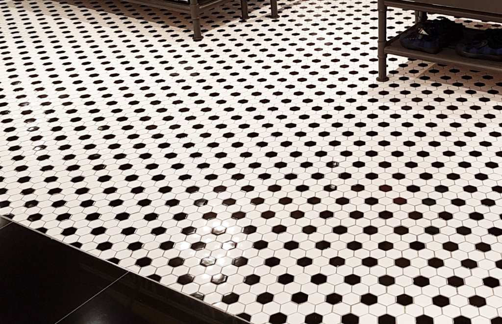 White Big Hexagon Gloss 50x50 Mosaic tile