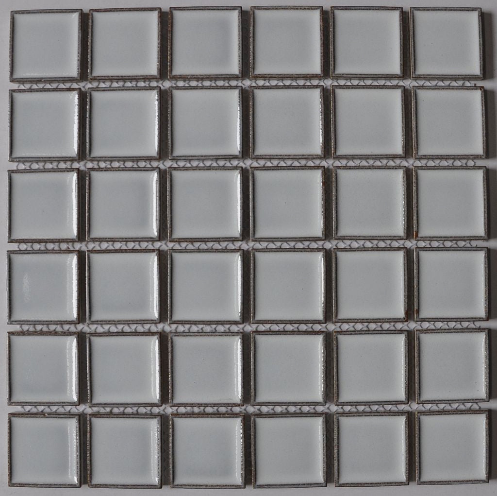 White Cloud Concave Square Gloss 48x48 Mosaic tile