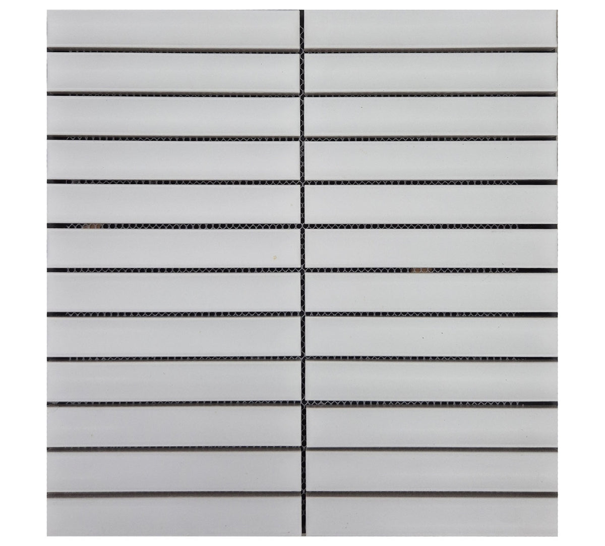 White Concave Finger Matt 22x145 Finger Mosaic tile