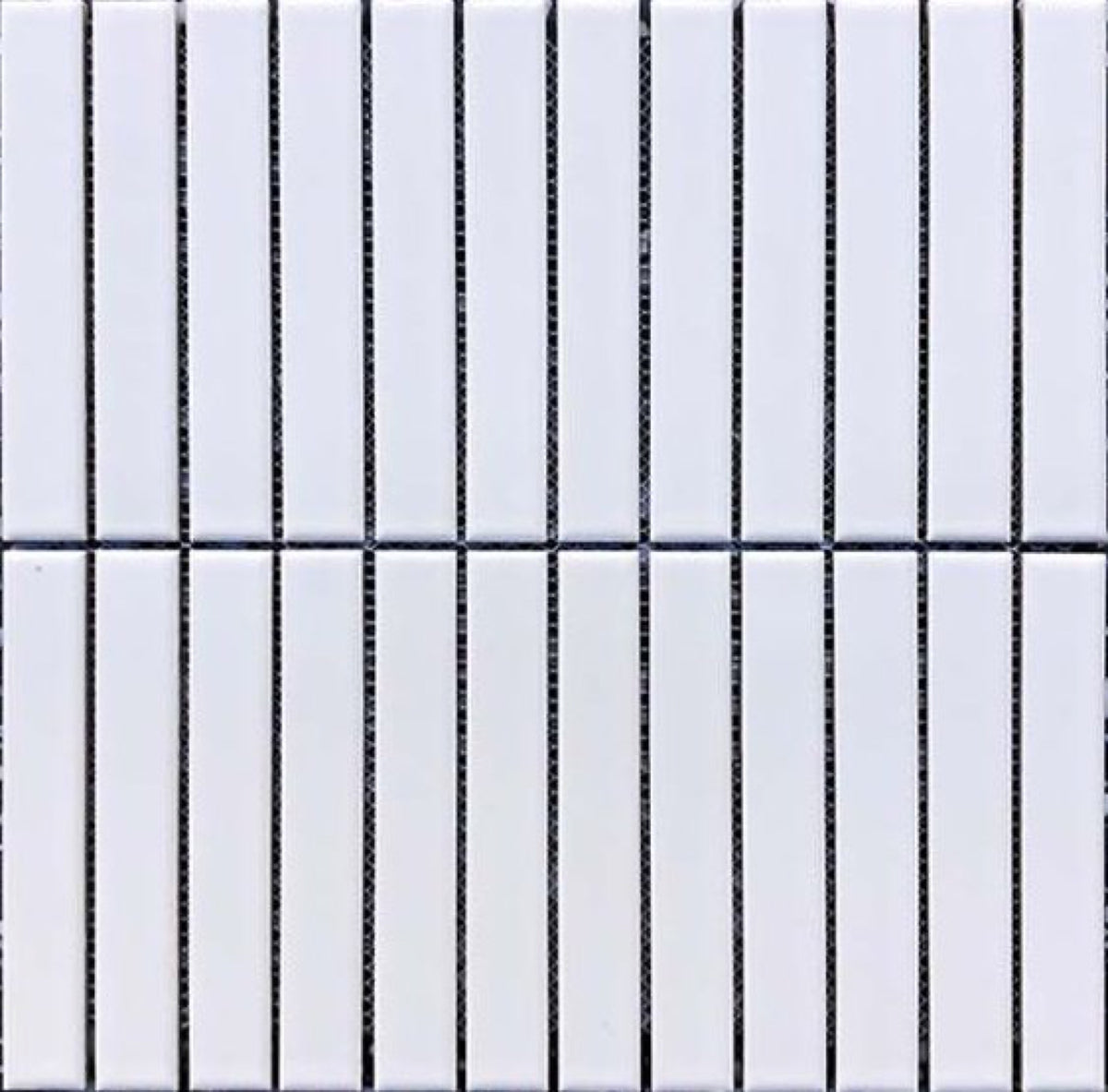 White Finger Matt 22x145 Finger Mosaic tile