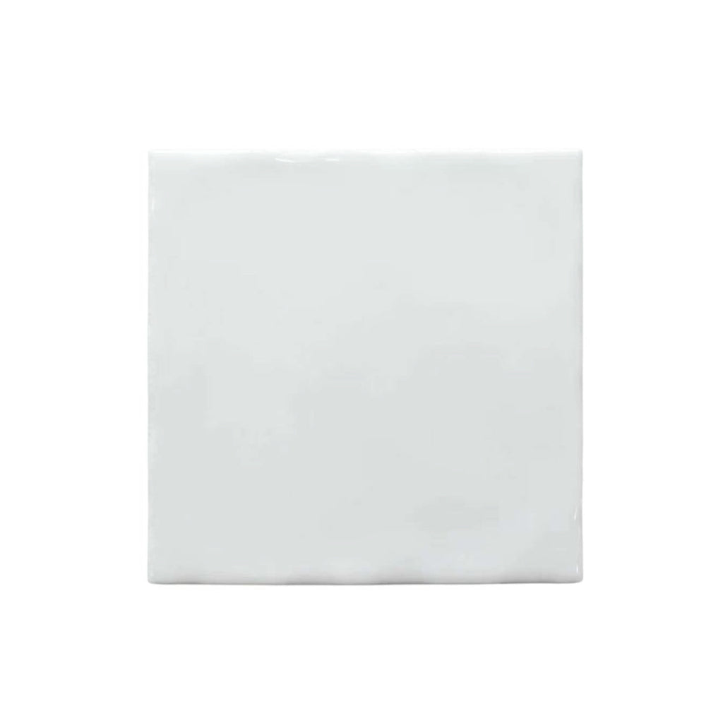 White Handmade Wavy Gloss 150x150 tile