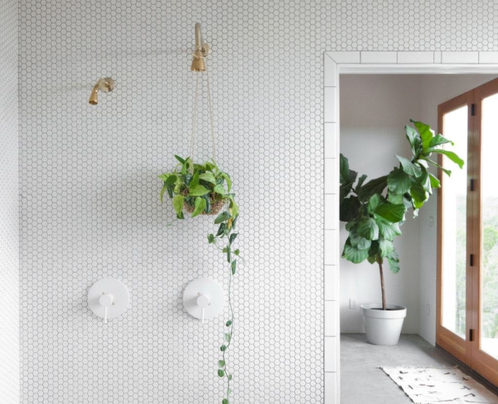 White Small Hexagon Matt 25x25 Mosaic tile