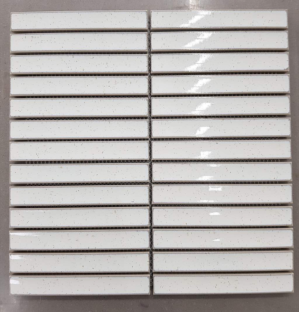 Yoso Concave Finger Cloud Speckle Gloss 20x145 Finger Mosaic tile