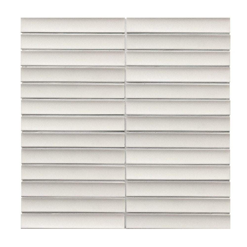 Yoso Concave Finger White Matt 20x145 Finger Mosaic tile